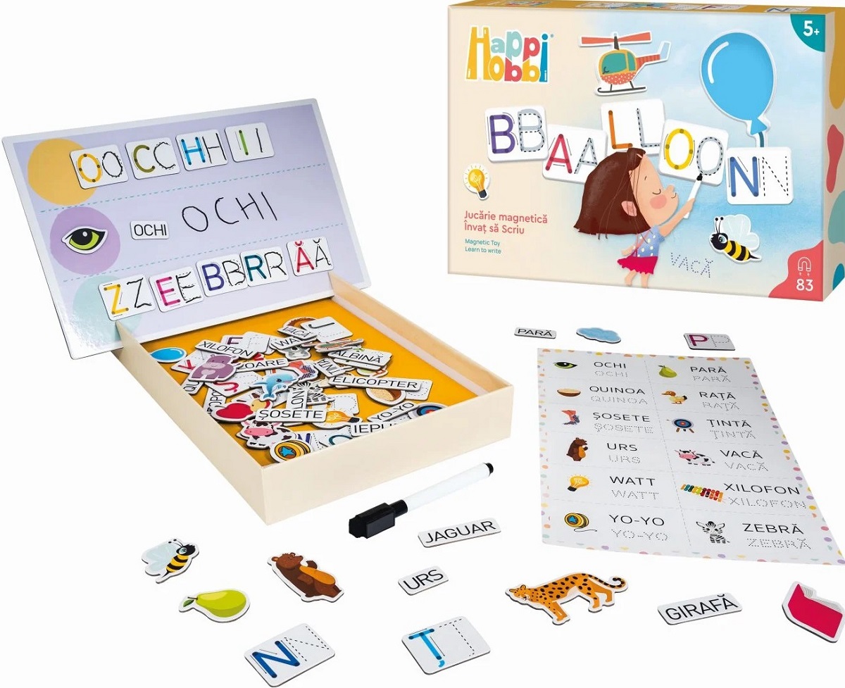 Joc magnetic: Invat sa scriu. Happi Hobbi