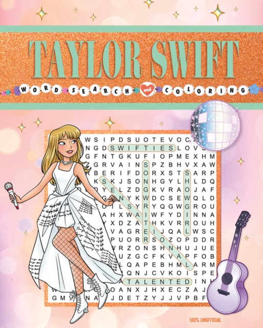 Coperta cărții 'Taylor Swift Word Search and Coloring -'