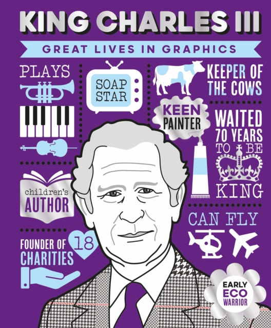 Coperta cărții 'Great Lives in Graphics: King Charles III -'