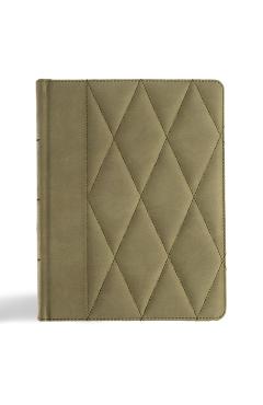 Poza produsului CSB Notetaking Bible, Large Print Edition, Sage Suedesoft Leathertouch Over Board - 