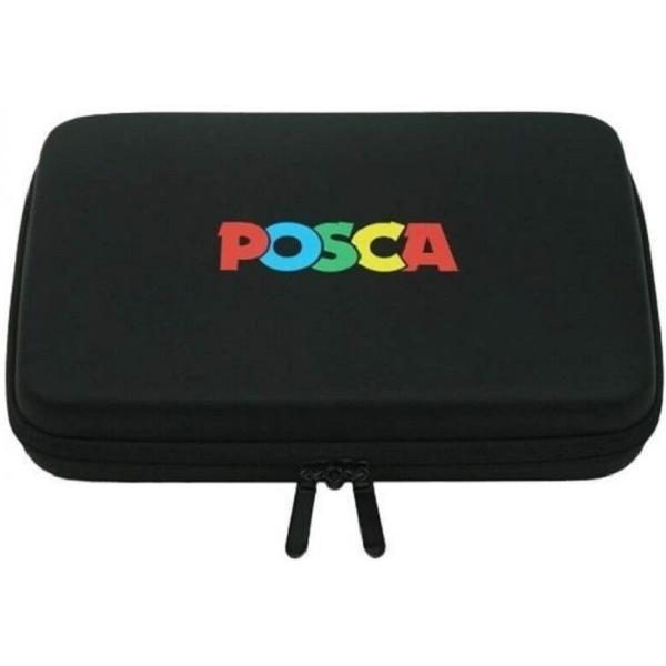 Uniball Posca. Mapa PVC dur echipata cu 24 markere