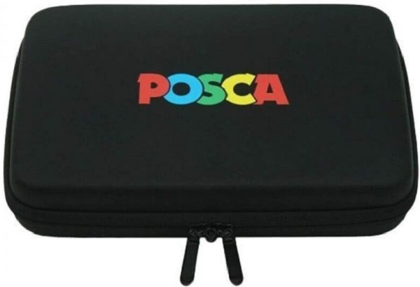 Uniball Posca. Mapa PVC dur echipata cu 24 markere