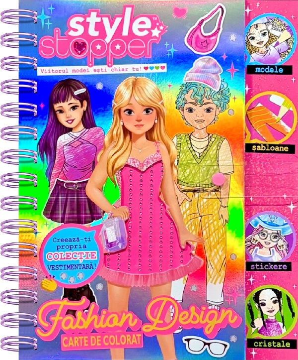 Carte de colorat: Fashion Design