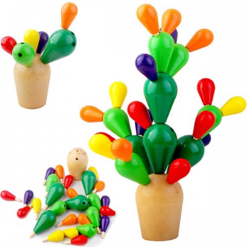 Joc din lemn de echilibru: Cactus