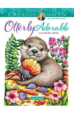 Coperta cărții 'Creative Haven Otterly Adorable Coloring Book - Teresa Goodridge'