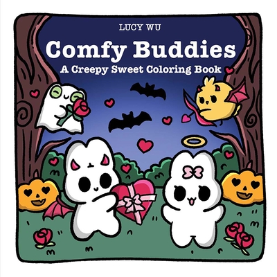 Coperta cărții 'Comfy Buddies: A Creepy Sweet Coloring Book - Lucy Wu'
