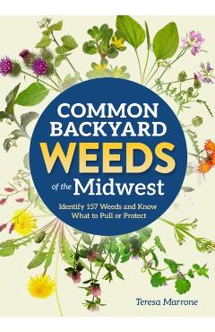 Coperta cărții 'Common Backyard Weeds of the Midwest: Identify 157 Weeds and Know What to Pull or Protect - Teresa Marrone'