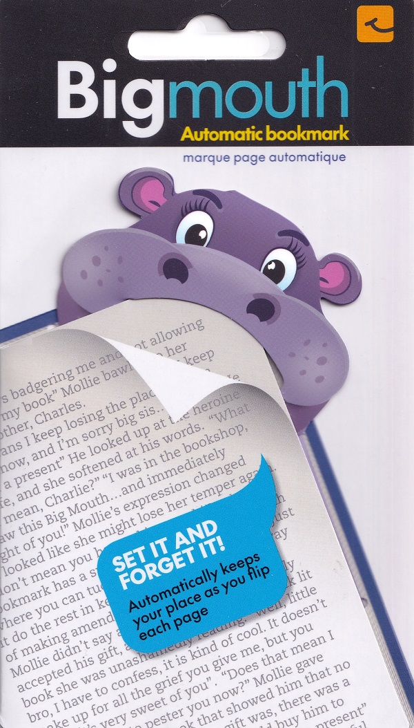 Semn de carte colt pagina: Hipopotam. Big mouth hippo