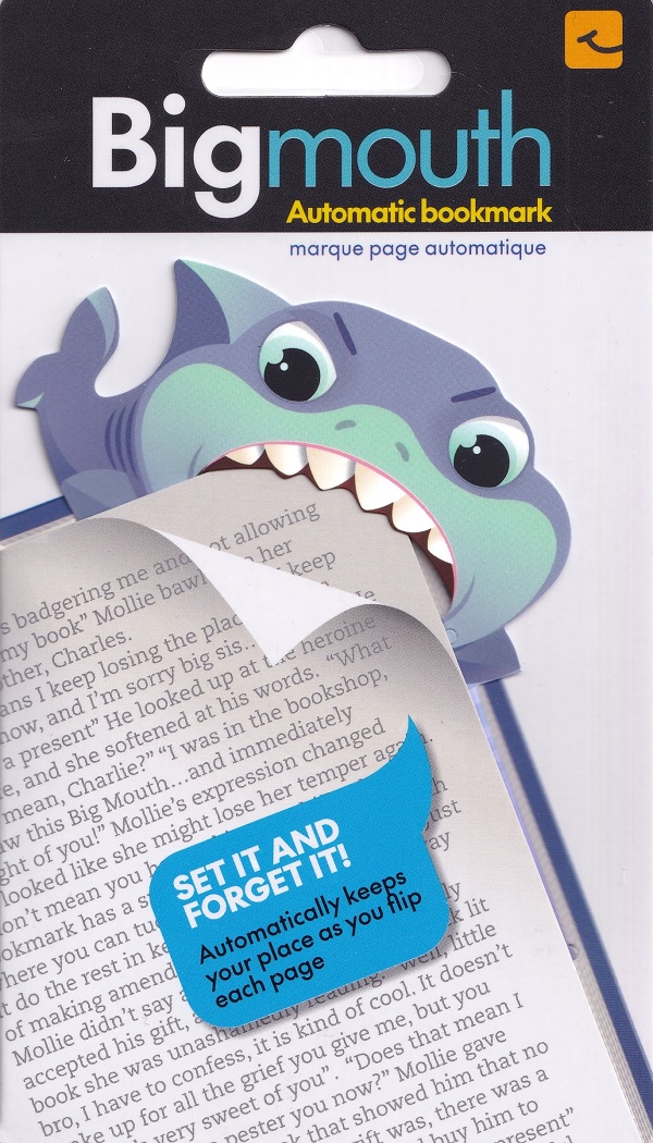 Semn de carte colt pagina: Rechin. Big mouth baby shark