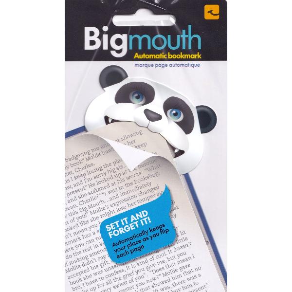 Semn de carte colt pagina: Panda. Big mouth panda