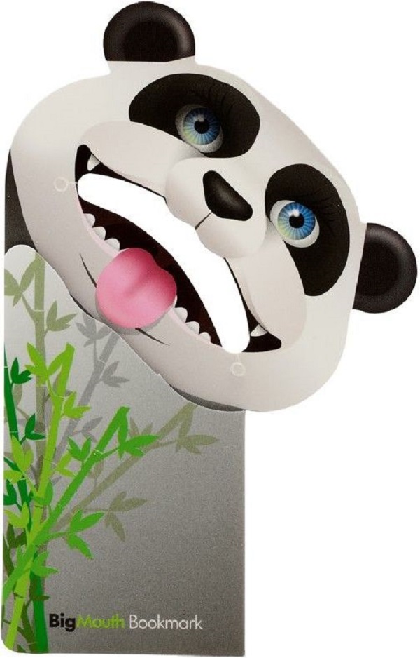 Semn de carte colt pagina: Panda. Big mouth panda