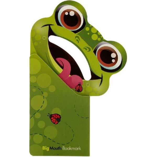 Semn de carte colt pagina: Broscuta. Big mouth frog