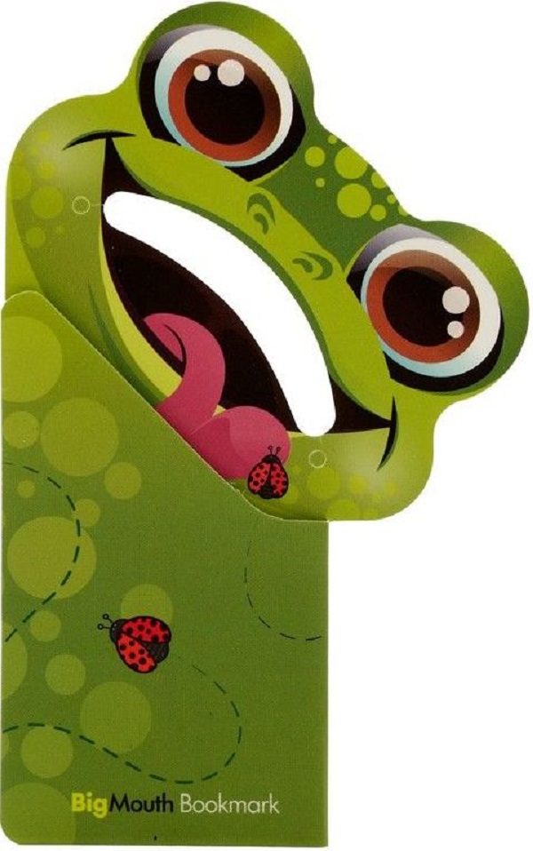 Semn de carte colt pagina: Broscuta. Big mouth frog