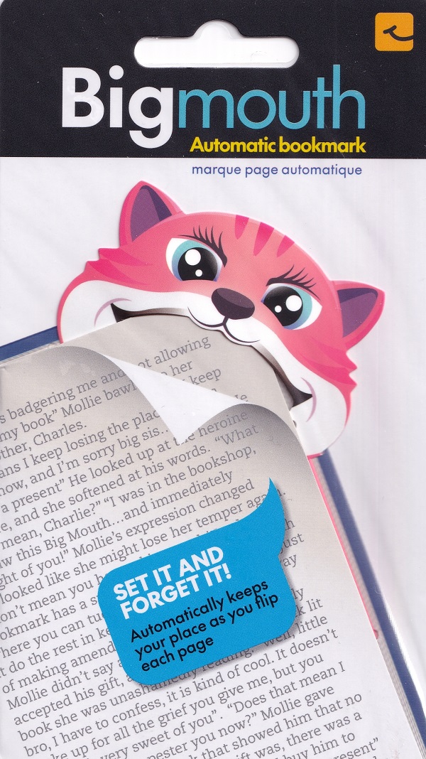 Semn de carte colt pagina: Pisicuta. Big mouth kitty