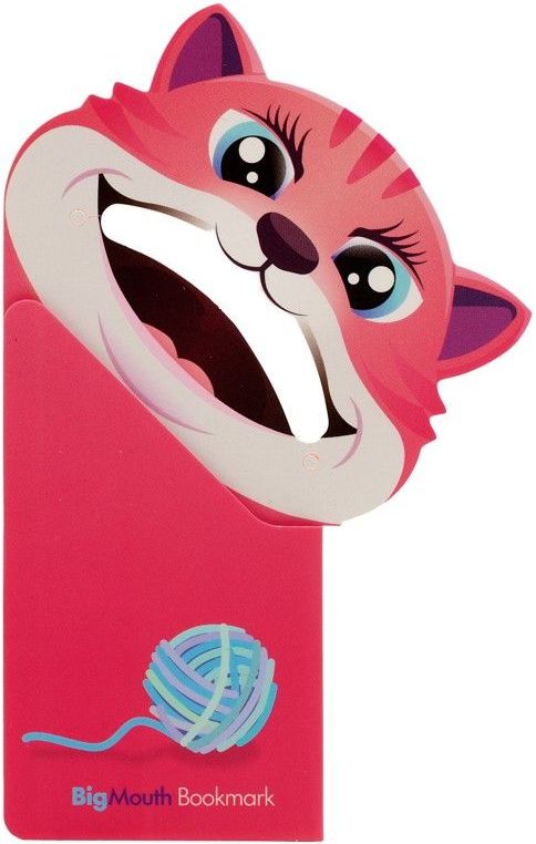 Semn de carte colt pagina: Pisicuta. Big mouth kitty