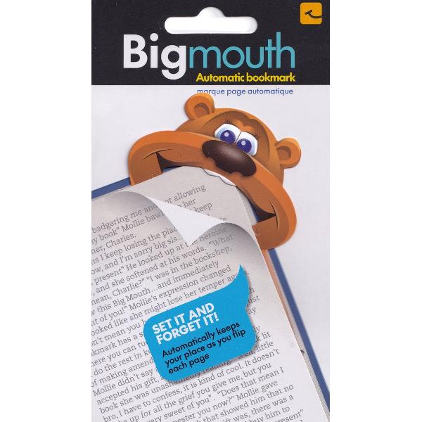 Semn de carte colt pagina: Urs brun. Big mouth brown bear