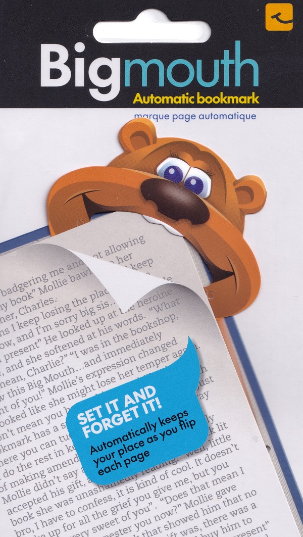 Semn de carte colt pagina: Urs brun. Big mouth brown bear