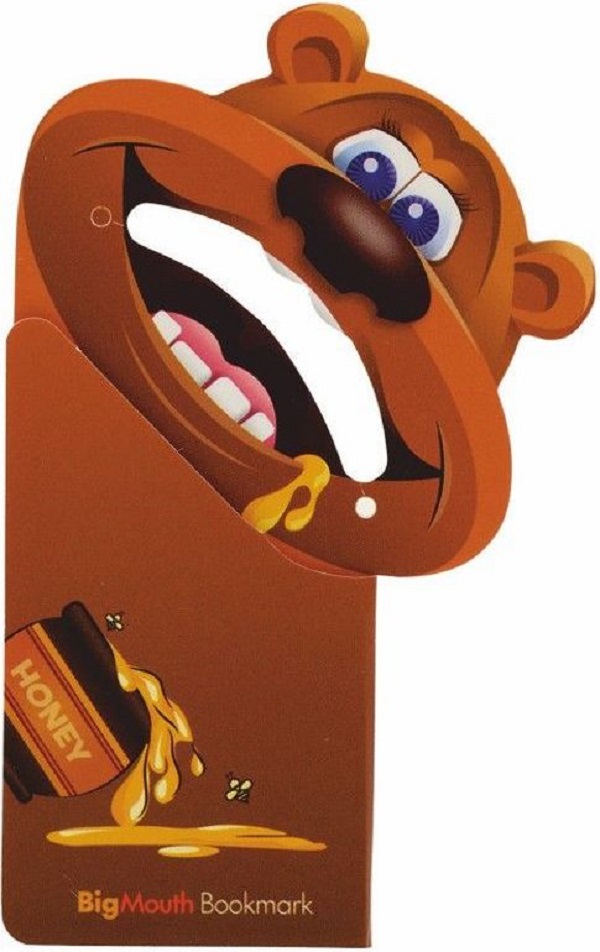 Semn de carte colt pagina: Urs brun. Big mouth brown bear