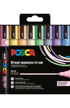 Imaginea produsului 'Set 8 markere Pastel 2 Uni PC-5M'