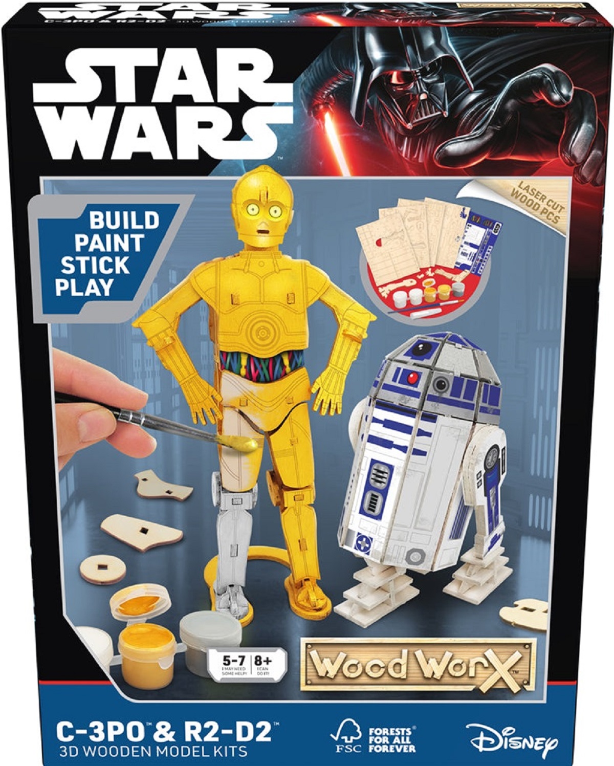 Macheta de asamblat Star Wars: C-3PO si R2D2