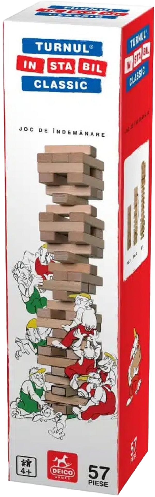 Turnul instabil clasic. Piese din lemn