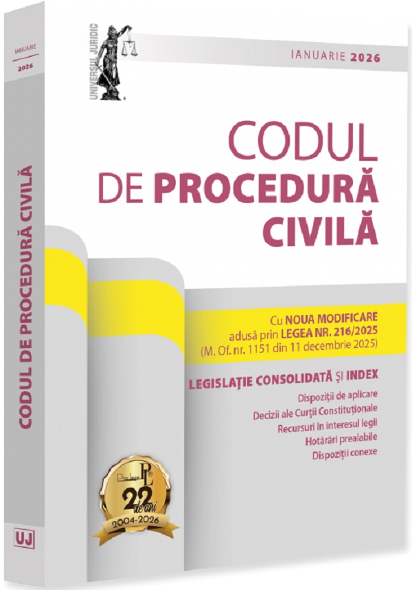 Codul de procedura civila. Ianuarie 2026 - Dan Lupascu
