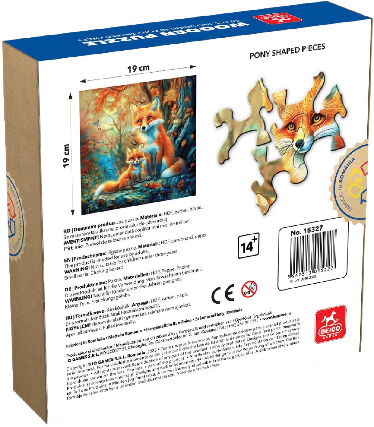 Puzzle lemn 50 piese: Vulpite