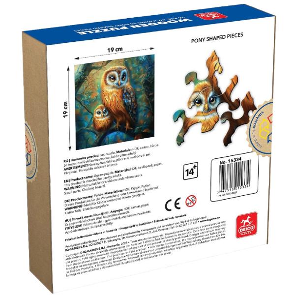 Puzzle lemn 50 piese: Bufnite