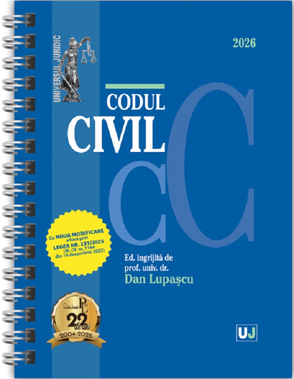Codul civil Ianuarie 2026 Ed. Spiralata - Dan Lupascu