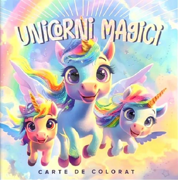 Unicorni magici. Carte de colorat