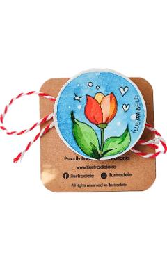 Poza produsului Brosa martisor pictata: Frumoasa mea lalea