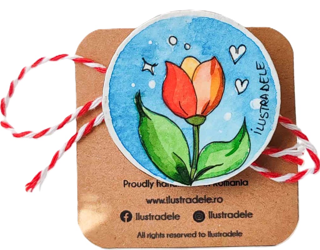 Brosa martisor pictata: Frumoasa mea lalea