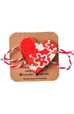 Poza produsului Brosa martisor pictata: Inima