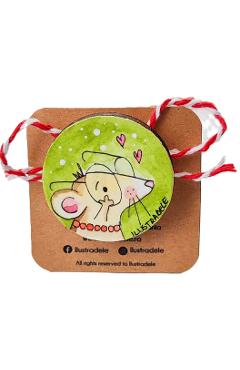 Poza produsului Brosa martisor pictata: Soricica culta