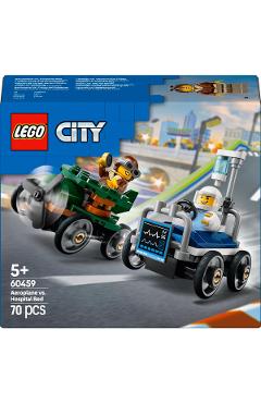 Poza produsului Lego City: Pachet de curse Avion vs. Pat de spital