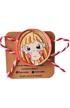 Poza produsului Brosa martisor pictata: Pistruiata