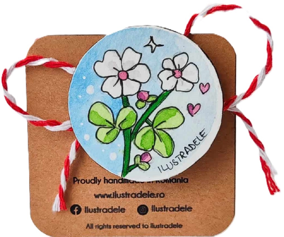 Brosa martisor pictata: Primavara 1