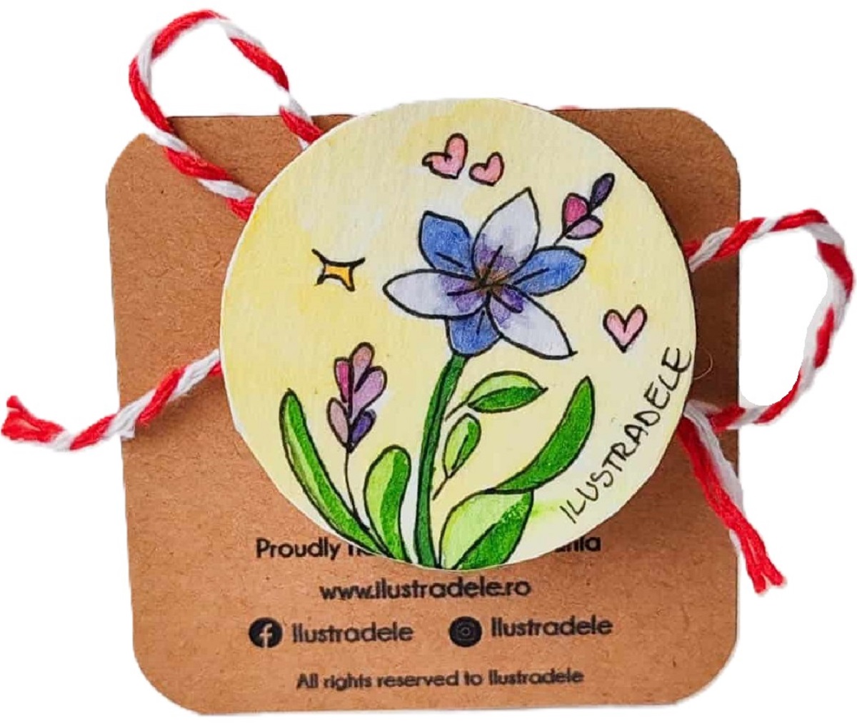 Brosa martisor pictata: Primavara 2