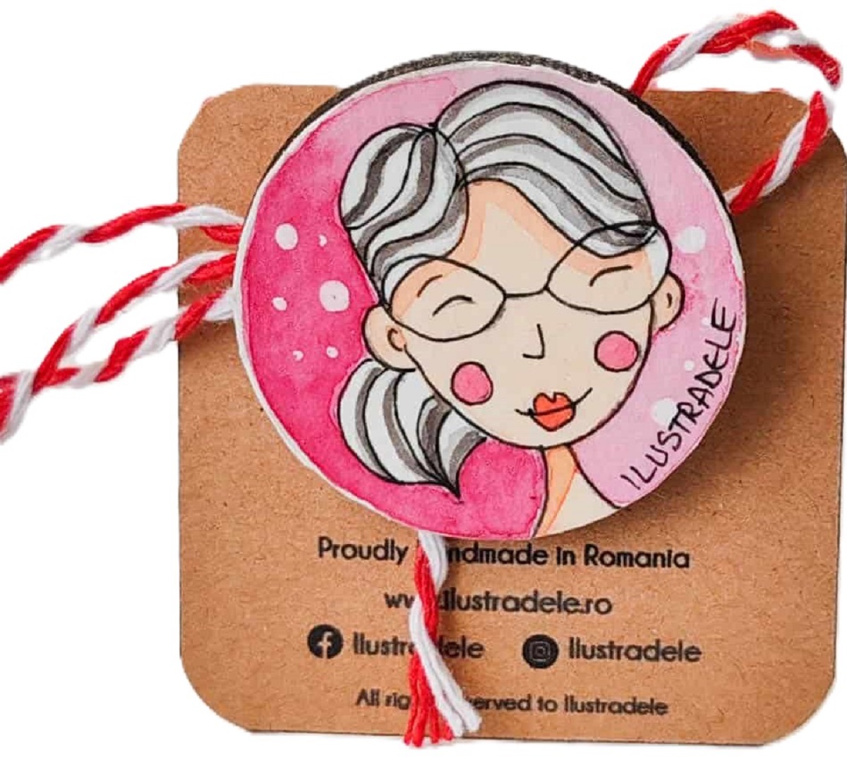 Brosa martisor pictata: Madame prof