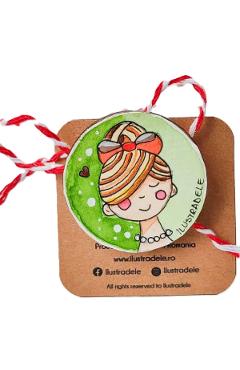 Poza produsului Brosa martisor pictata: Madame elegance