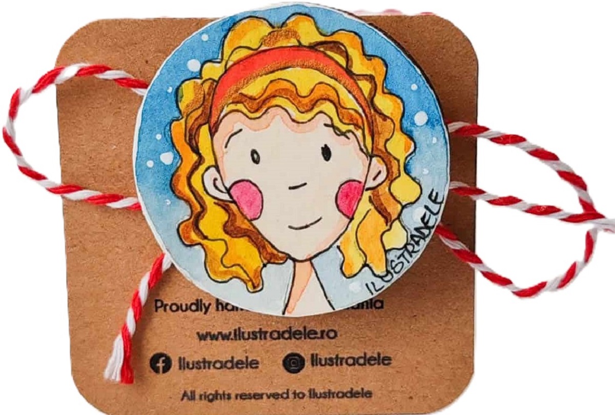 Brosa martisor pictata: Cretofolina