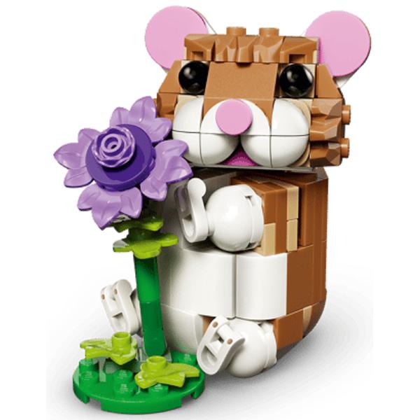 Lego Creator 3 in 1: Hamster adorabil cu o floare
