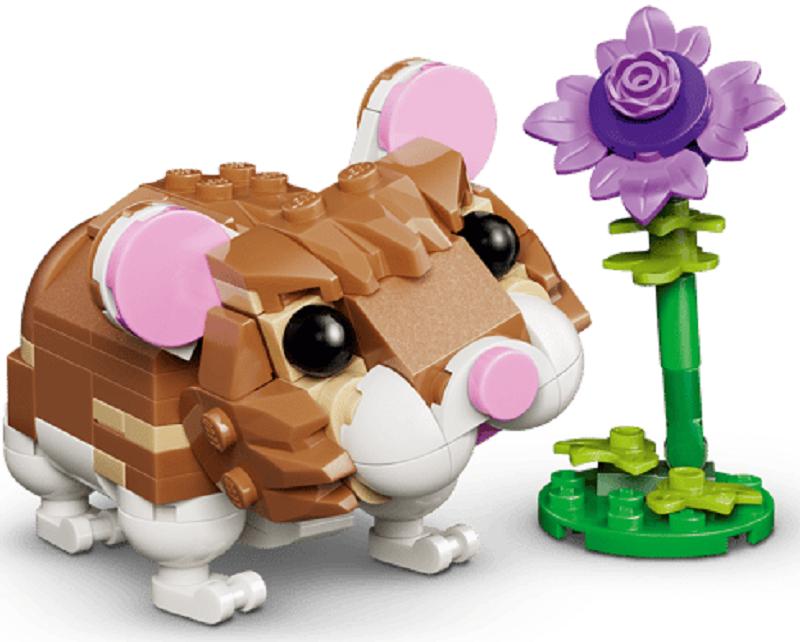 Lego Creator 3 in 1: Hamster adorabil cu o floare