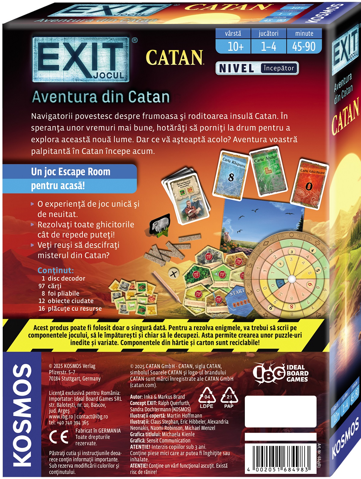 Joc de strategie Escape room. Aventura din Catan