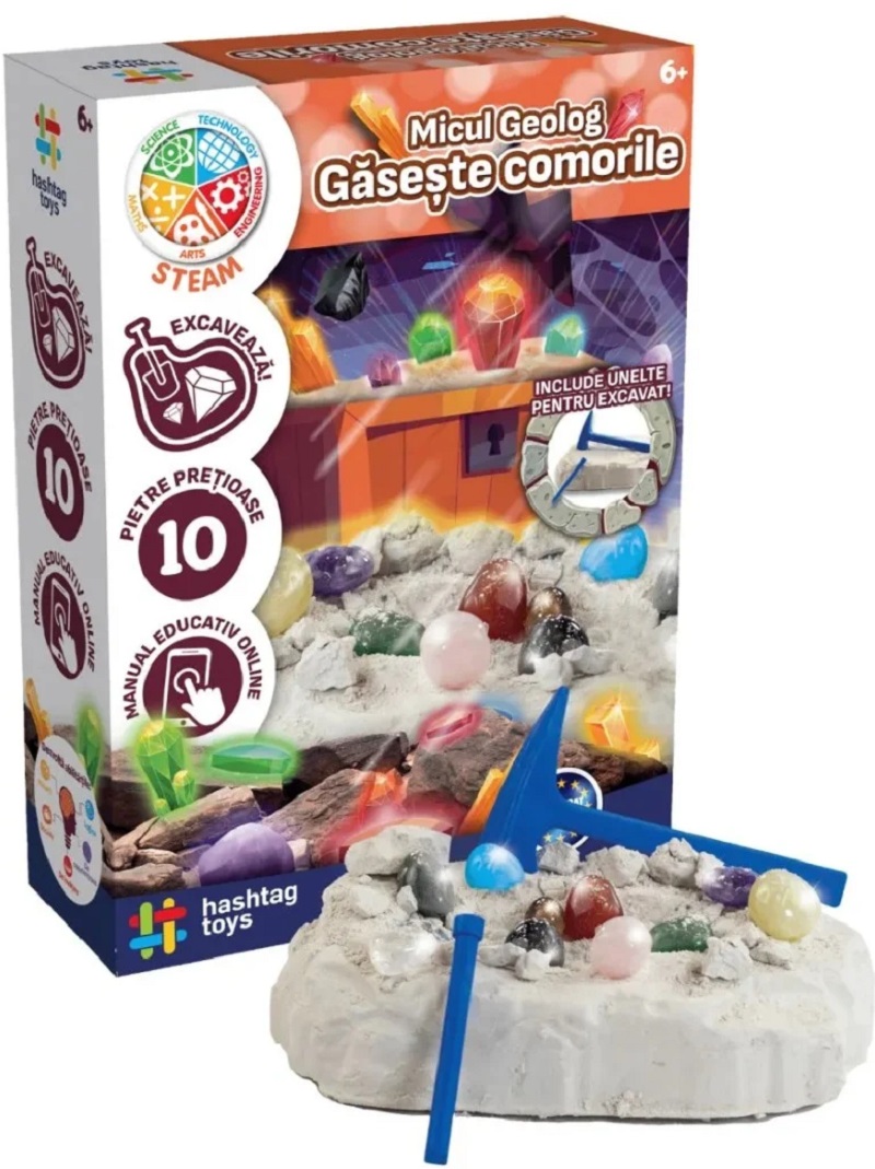 Set Micul geolog: Gaseste comorile. Kit STEAM