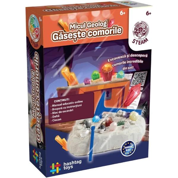 Set Micul geolog: Gaseste comorile. Kit STEAM