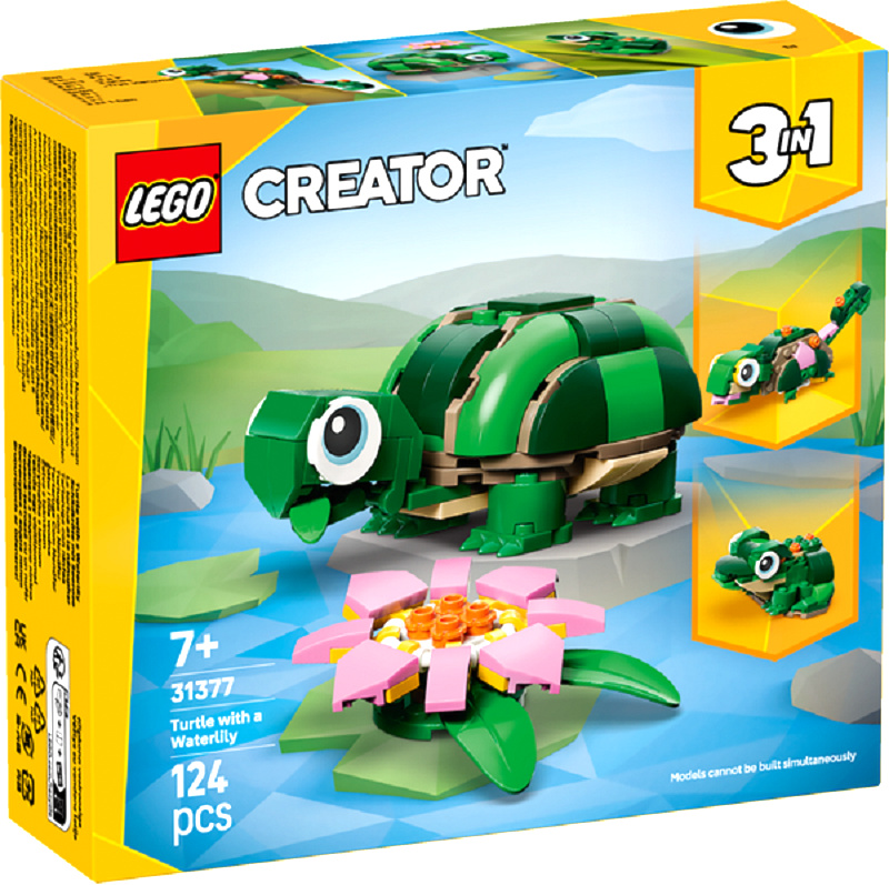 Lego Creator 3 in 1: Broasca testoasa cu o floare de nufar