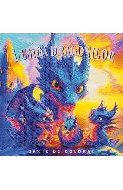 Coperta cărții 'Lumea dragonilor. Carte de colorat'