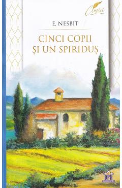 Coperta cărții 'Cinci copii și un spiriduș - E. Nesbit'
