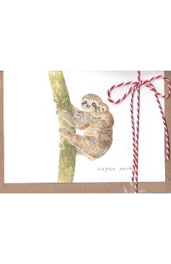 Poza produsului Felicitare: Super Mom Sloth. Mai Colorat
